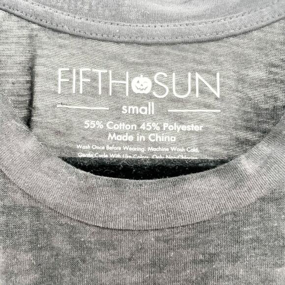 Fifth Sun Halloween Muscle Tee Womens Sz S Black Im Here For The Boos Spooky - Picture 2 of 3